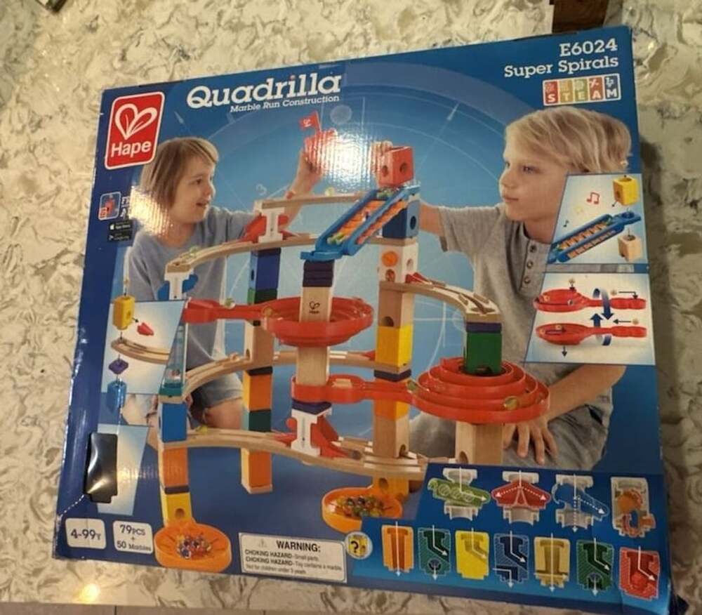 Hape Quadrilla Super Spirals Marble Run Construction E6024